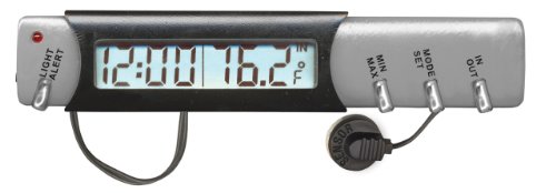 Custom Accessories 11059 IndoorOutdoor Thermometer Clock and Ice Alert