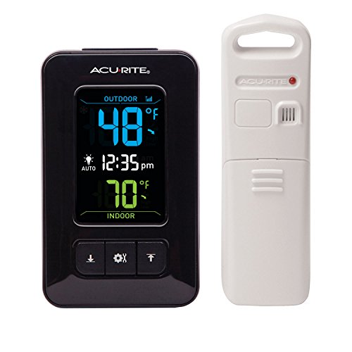 AcuRite 02023 Digital IndoorOutdoor Thermometer with Clock