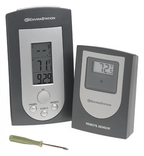 Homedics Dws-130 Wireless Indooroutdoor Digital Thermometer And Clock Gun Metalsilver