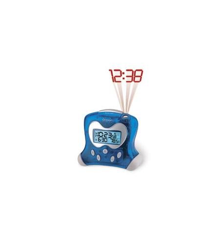 Oregon Scientific Rm313pna Self-setting Projection Alarm Clock With Indoor Thermometer Blue