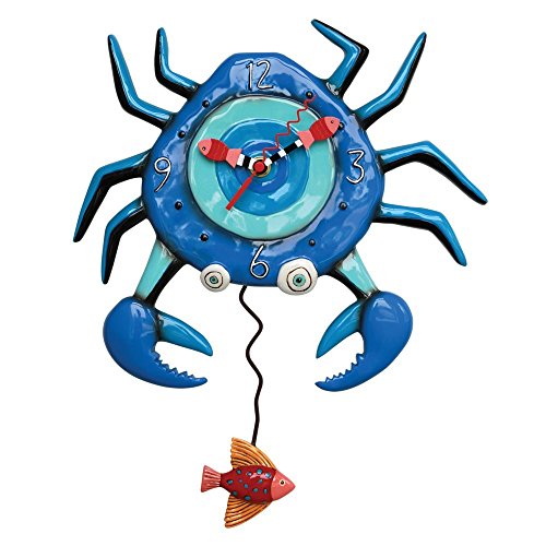 Allen Designs Blue Crab Pendulum Clock