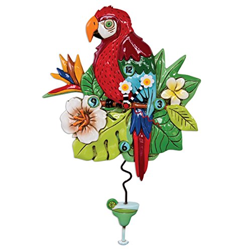 Allen Designs Polly Parrot Pendulum Wall Clock