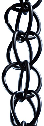 Monarch Aluminum Ring Rain Chain8-12 Feet Length Flat Black Powder Coated
