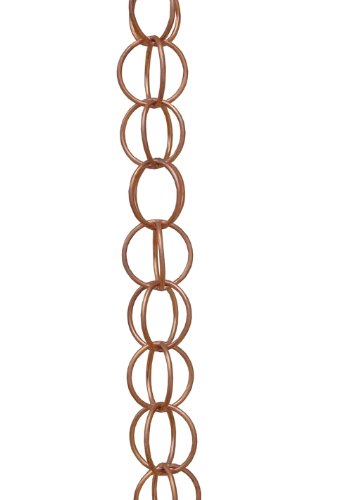 Monarchs Pure Copper Ring Rain Chain 8-12 Feet Length