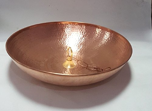 U-nitt 16 pure copper basin  bowl  dish for rain chain with attachment loop 976
