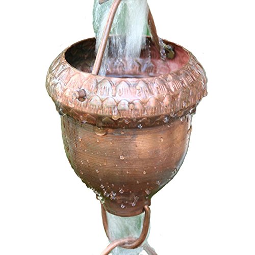 Acorn Cups Copper Rain Chain 2688