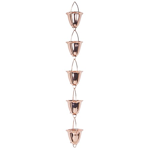 Acurite 02348hd 8-foot Copper Rain Chain With Adjustable Length
