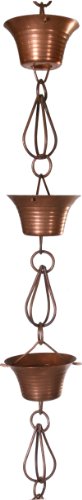 Monarch Pure Copper Mizoko Rain Chain 8-12-Feet Length