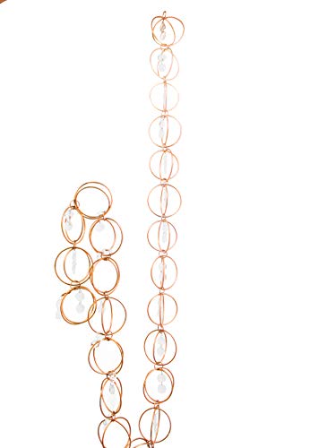 Trademark Innovations 85 Copper Colored Rain Chain for Gutter Downspout