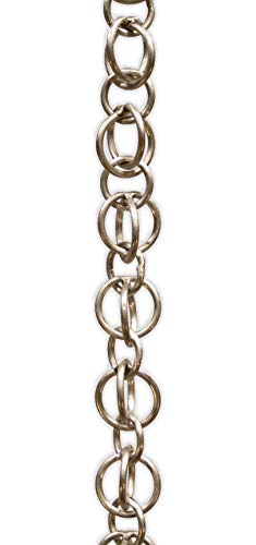 Nutshell Stores Double Loops Aluminum Rain Chain with Installation Kit 10 Foot