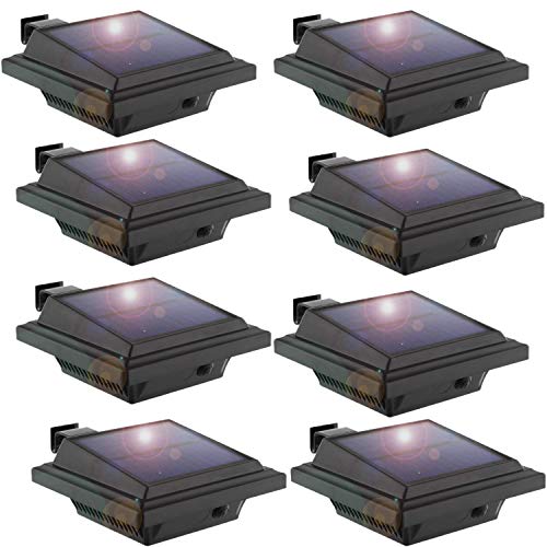 Solar Gutter LightLED Gutter Light40 LEDs2WLight SensingBlackCold White Light Set of 8PcsBlack