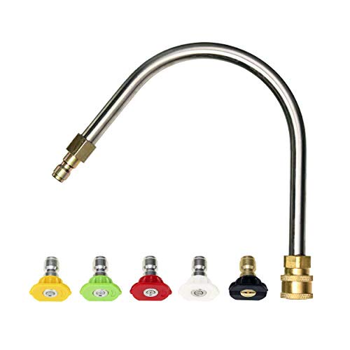 Tool Daily Gutter Cleaner Attachment with 14 Inch Quick Connector 5 Pressure Washer Spray Nozzle Tips