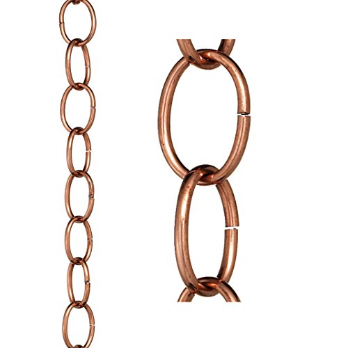 Good Directions Small Single Link Pure Copper 85-Foot Rain Chain