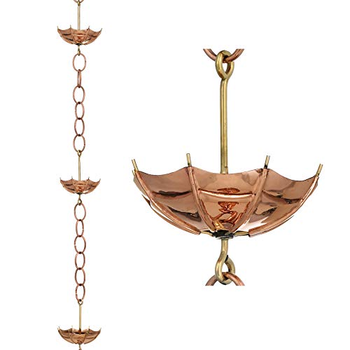 Good Directions Umbrella Pure Copper 85-Foot Rain Chain