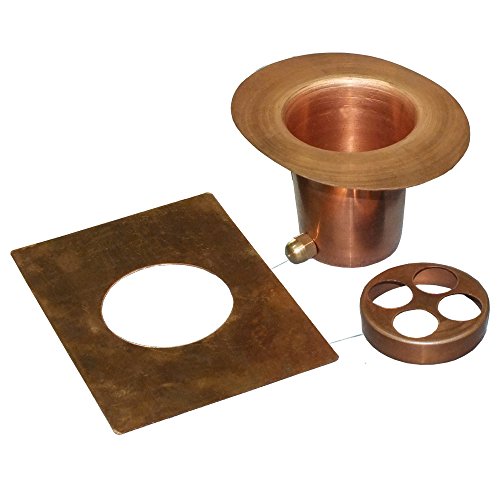 Monarch Rain Chains 12015 3-Piece Rain Chain Installation Kit Gutter Adapter Set Pure Copper