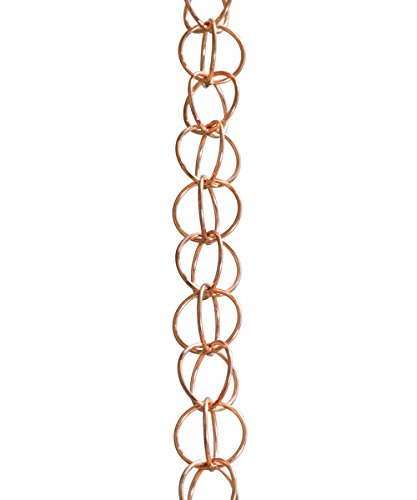 Monarch Ring Rain Chain 8-12-Feet Length Pure Copper