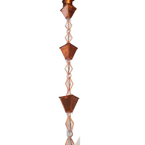 Monarch Rainchains Pure Copper Heavy Duty Heirloom Rain Chain 8-12-feet