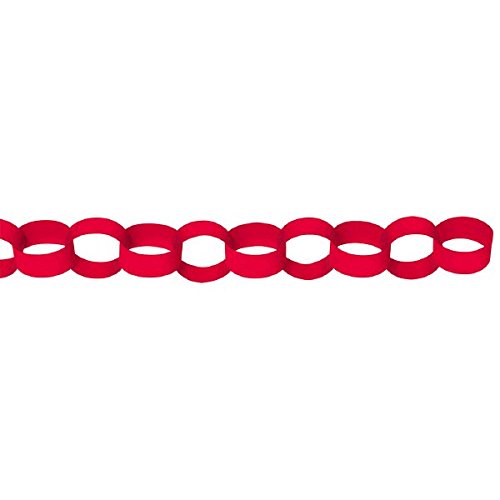 Amscan Decorative Chain Link Party Garlands 12 Apple Red