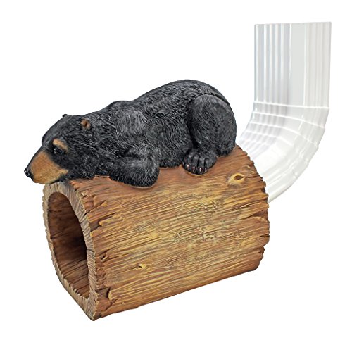 Design Toscano Black Bear Gutter Guardian Downspout Statue