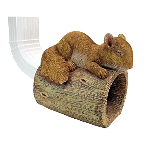 Design Toscano Jolly The Squirrel Gutter Guardian Downspout Statue