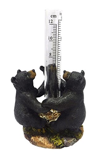 Dancing Black Bears Decorative Rain Gauge