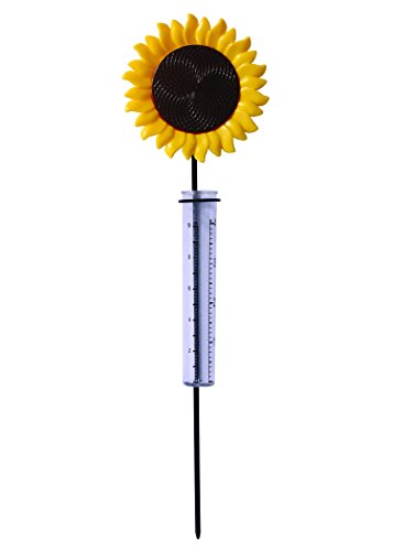 Russco Iii Gd135988 Decorative Rain Gauge, 15", Sunflower