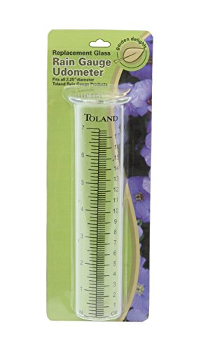 Toland Home Garden Glass Replacement Decorative Rain Gauge Statue Tube Udometer With Large Printed Numbers 227200