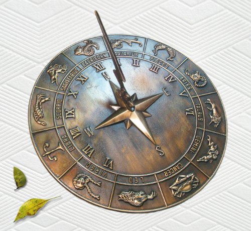 Brass Constellations Sundial - 12 inches wide