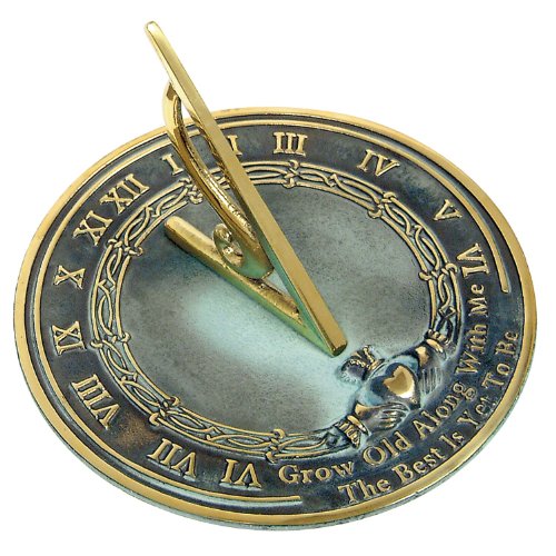 Rome Rm2308 Brass Sundialquotgrow Old With Me&quot