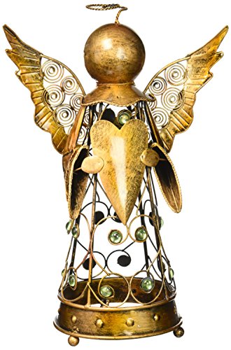 Exhart 53172 Filigree Metal Angel Statue Small 14-Inch