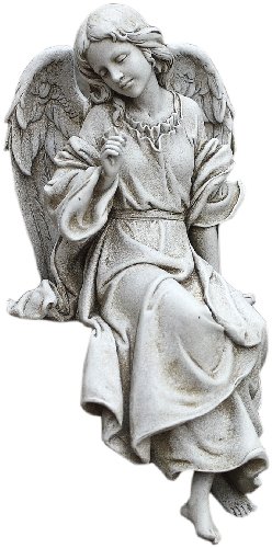 Joseph Studio 64554 Tall Sitting Angel Looking Down Statue 12-inch