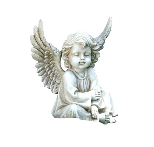 Napco Sitting Angel Statue 9-34-Inch Long
