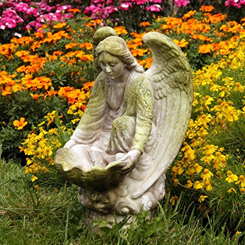 Orlandi Statuary Fegana Angel Statue 18 White Moss