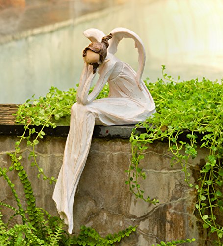 Wind And Weather Thinking Angel Garden Statue