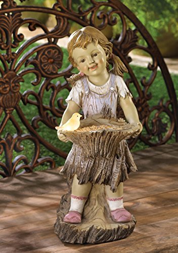 Children Garden Girl Solar Statue Outdoor Concrete Sculptures Decor Disney Angel Ornament Resin Lawn Yard Patio Ornament