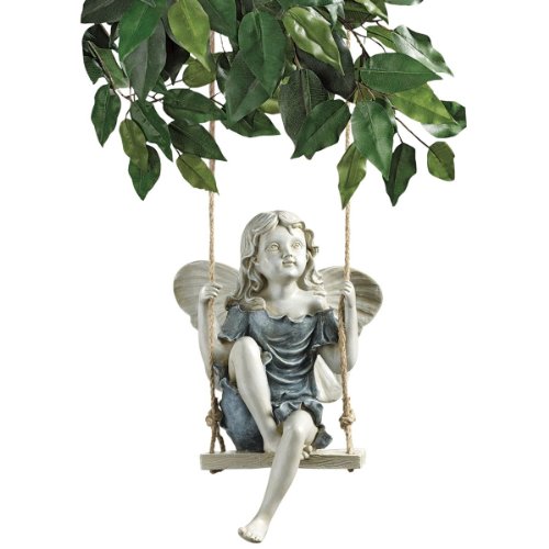 Design Toscano Summertime Fairy On A Swing Statue