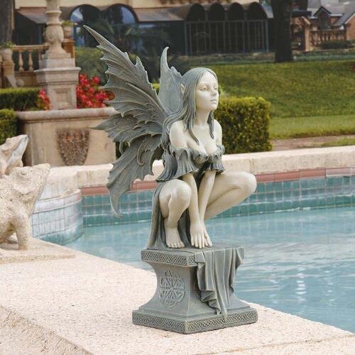 Fairy Winged Large Perilous Perch Statue Design Garden Statue Celtic