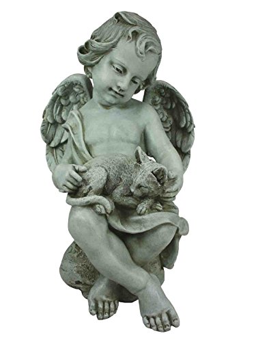 Roman Cherub Garden Decorations with Cat 60426