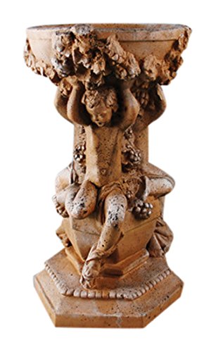 Orlandistatuary Fs8577 Capri Cherubs Bowl Sculpture Sandstone Finish