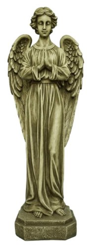 All Line Angel Standing Praying Statue 39-inch Sandstone