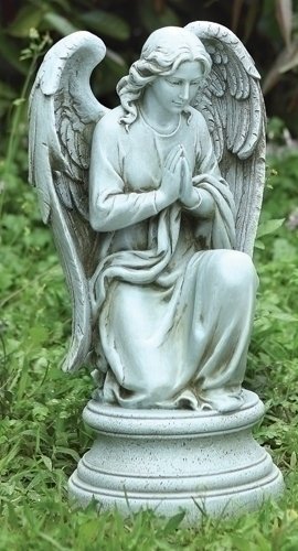 Joseph Studio 40063 Tall Praying Angel Kneeling On Pedestal Statue 1775-inch