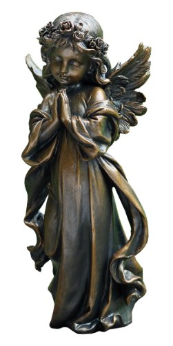 Napco Praying Angel Girl Statue Bronze Finish