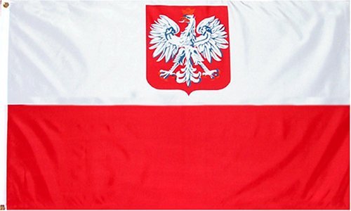 Poland StateEnsign Eagle Flag 3x5 foot Poly