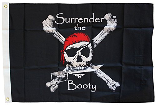 Surrender The Booty - 3' X 5' Pirate Nylon Flag