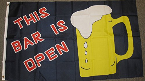 3x5 This Bar Is Open Flag Beer Banner 3X5 New F423