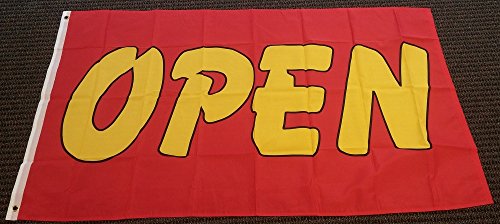 OPEN Flag Advertising Business Banner Store Pennant Sign 3x5