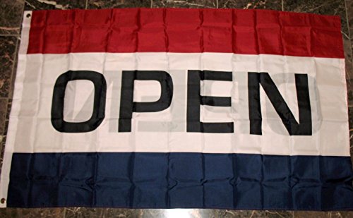 Open Flag 3x5 Double Sided Banner Sign