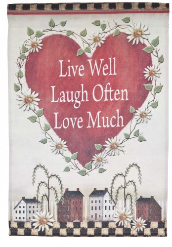 Live love Laugh Lawn Flag by Garden Accents 12 x 18 Inch