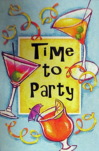 Time To Party Lawn Flag - Large Party Time Flag - Ganz Garden Accents House Flag 28 x 43 Inch