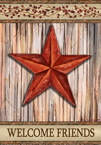 Custom Decor Rustic Star Garden Flag 1538fm